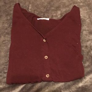 Maroon top